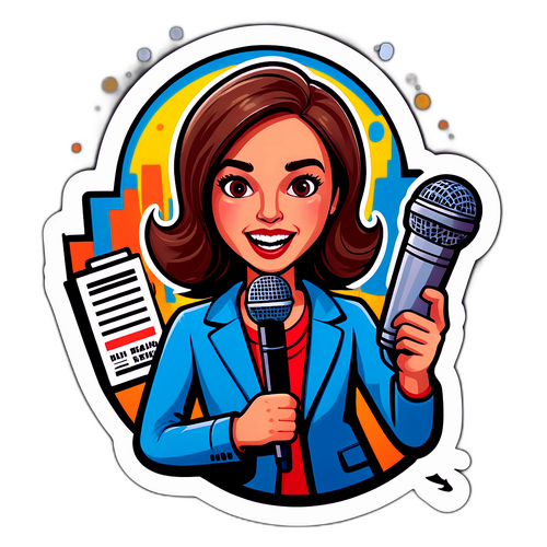 Nhà báo tin tức vui vẻ