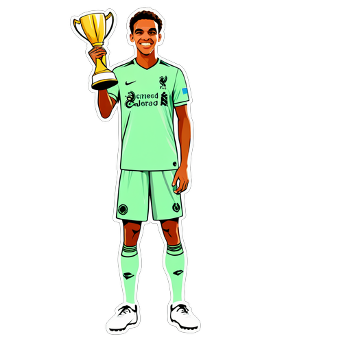 Stiker Alexander Arnold Merayakan Kemenangan