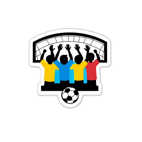 Sticker ya Mpira wa Miguu ya Ushirikiano