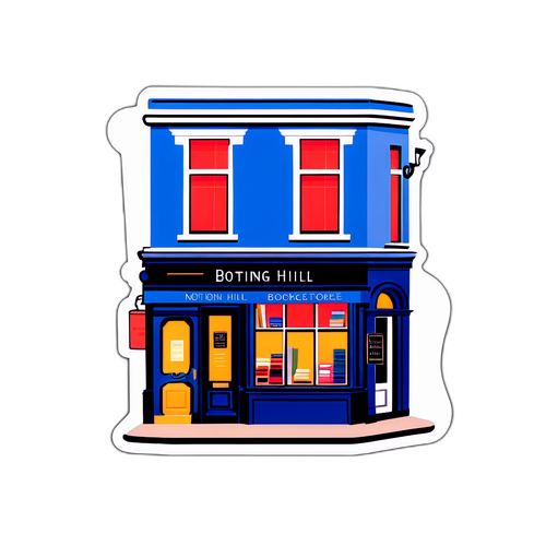 Charmante Darstellung der Buchhandlung aus 'Notting Hill'