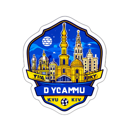 Design nálepky pro zápas Dynamo Kyjev – M. Tel Aviv