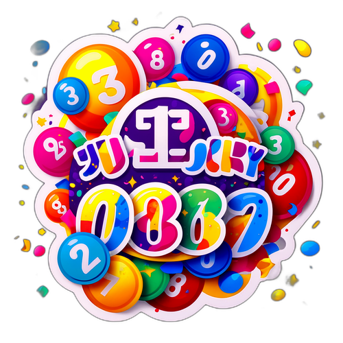 रंगीन लॉटरी टिकट स्टिकर