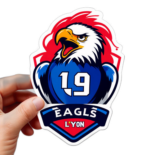 Interaktivní nálepka s živými okamžiky ze zápasu Lyon – G.A. Eagles