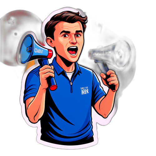 Sticker ni Charlie Kirk na may Engaging na Ekspresyon