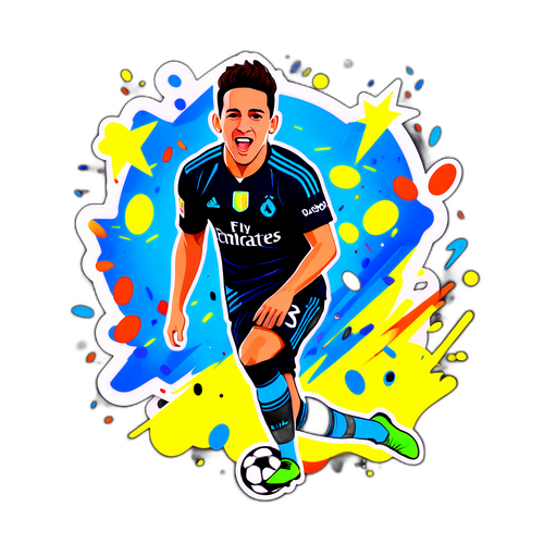 Desain Stiker Aksi Lucas Vázquez Mencetak Gol