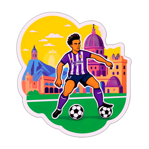 Kibandiko cha Mpira wa Miguu kwa Mandhari ya Valladolid na Las Palmas