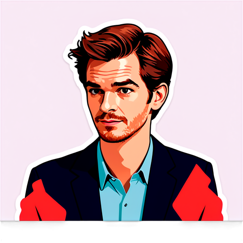 Minimalist Andrew Garfield Sticker