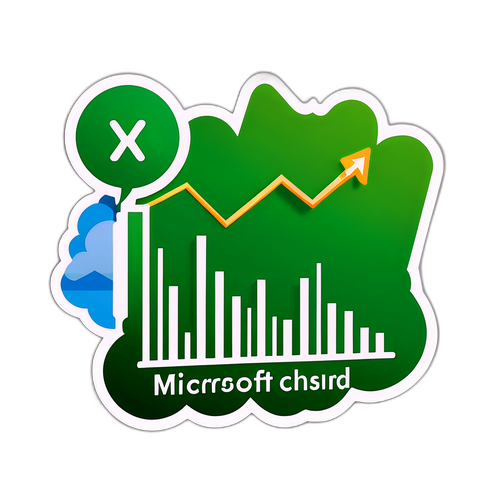Microsoft aktiekurv klistremærke