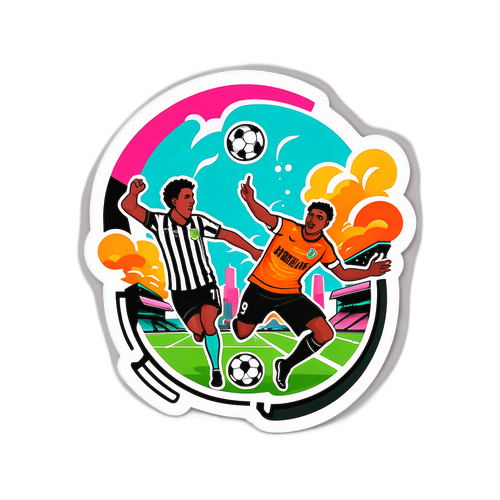 Diseño de sticker de Platense vs San Martín