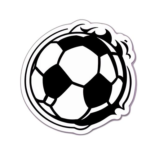 Zábavná nálepka s designem oblíbeného sportovního míče, který se transformuje do různých sportovních her