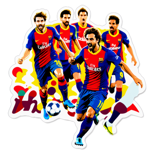 Vibrant fotballkamp med Arsenal og Barcelona