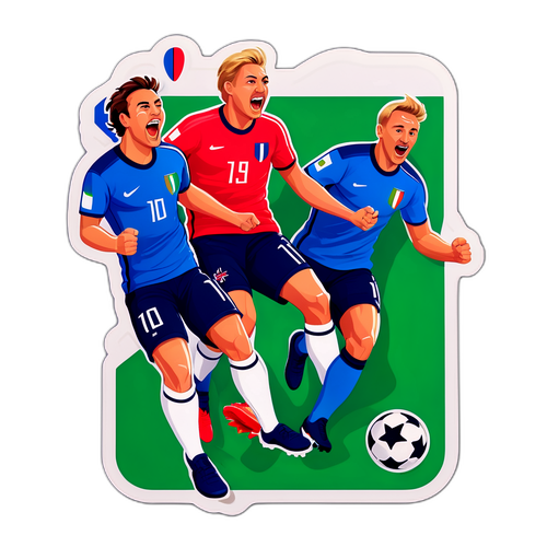 이탈리아 대 노르웨이 매치 스티커