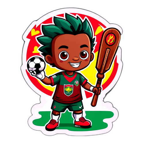 Playful Fusion of Fluminense and Juventude Logos