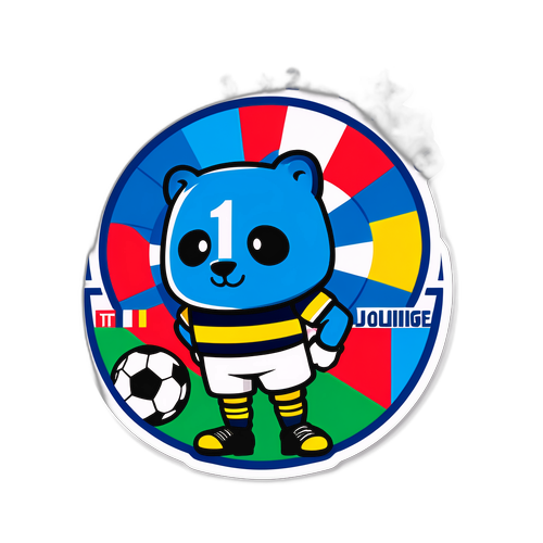 Adesivo Serie C Girone B - Panda Calciatore