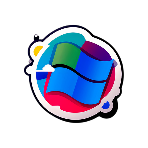 Snygg illustration av Microsoft-logotypen