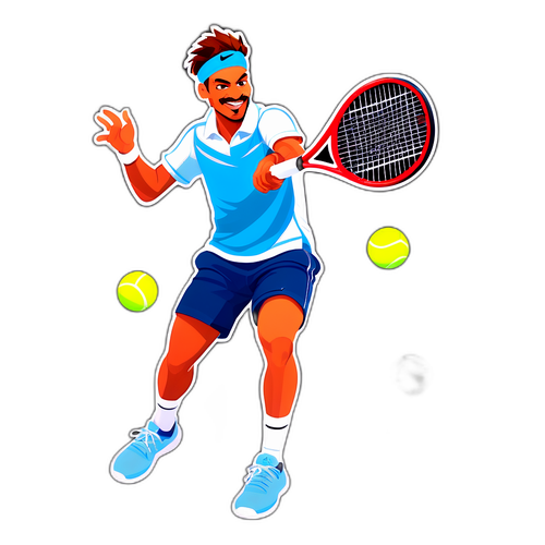 Felix Lebrun Jouant au Tennis