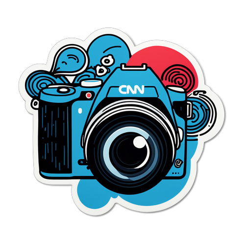 Capture Creativity: A Modern Minimalist Sticker for Journalists and Artists