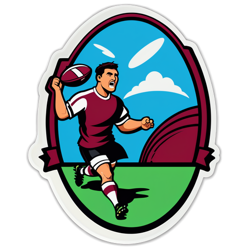 Sticker de rugby représentant le match Exeter – Bordeaux-Bègles