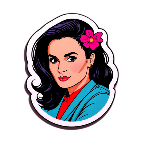 Retro 90-es Évek Stílusú Demi Moore Matrica