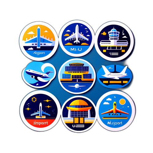 미래의 무안공항 스티커 디자인