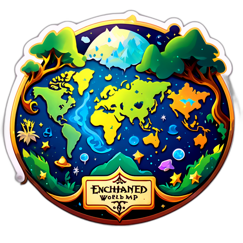 Carte du monde enchantée