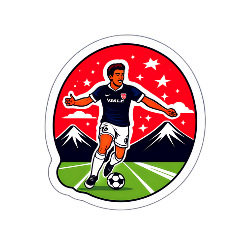 Adesivo Retro do Jogo de Futebol