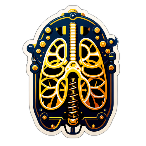 Autocollant de Poumon Mécanique Steampunk