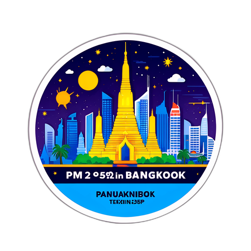 ป้ายห้ามสี PM 2.5 ในกรุงเทพฯ