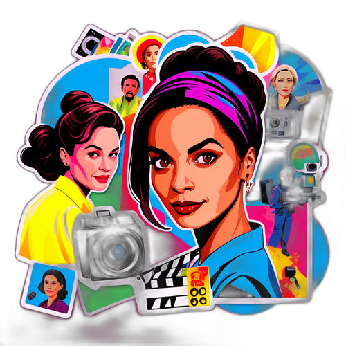 Sticker van Josiane Balasko in Verschillende Rollen