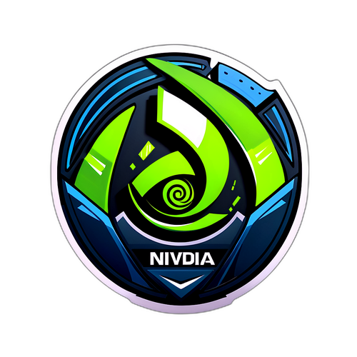 Moderne Aufkleber mit Nvidia-Logo
