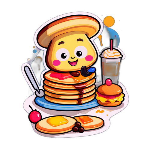 Un divertente adesivo di Olly per il brunch della domenica
