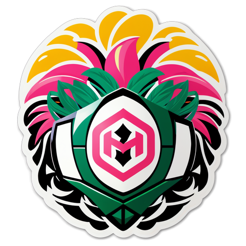 Stiker Gabungan Logo Inter Miami dan Club América