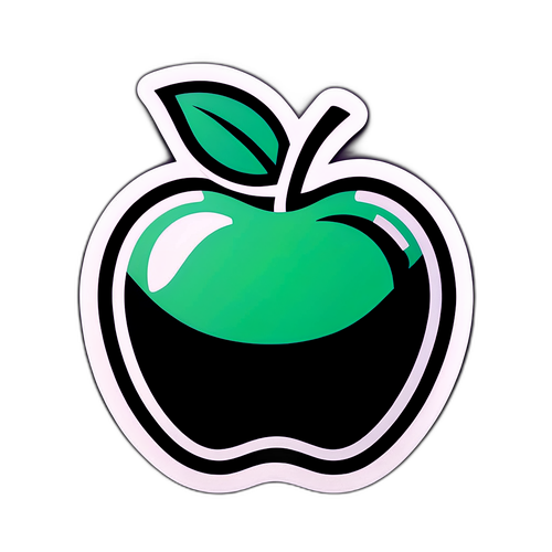 מדבקת תפוח מעוצבת