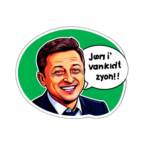 Гумористична наліпка зі Зеленським