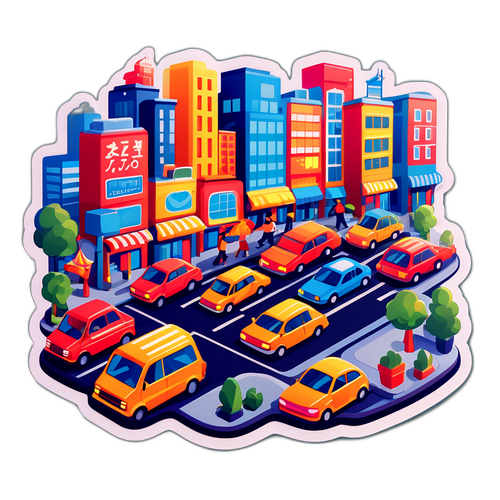 城市生活贴纸