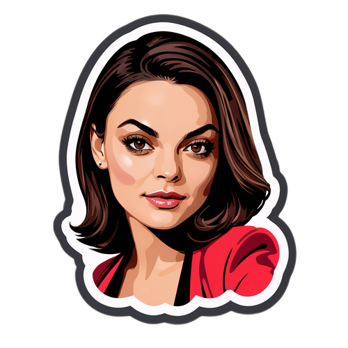 Glamouröse Mila Kunis Aufkleber