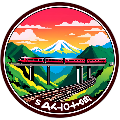 嵯峨野ロマンティックトレイン風景パノラマデザイン