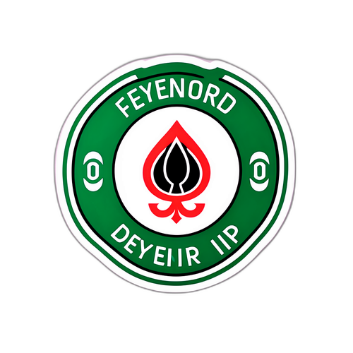 Feyenoord Logo Sticker met De Kuip en Supporters