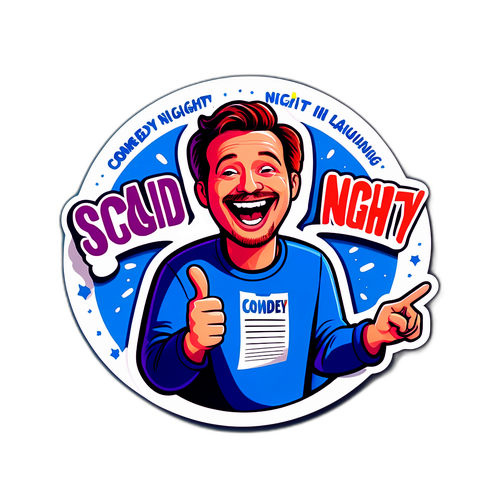 Sticker met Andy Peelman voor Comedy Night