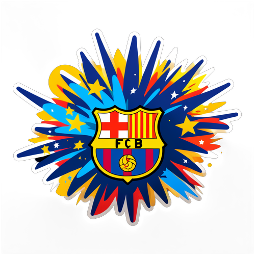 Autocolant vibrant cu logo-ul FC Barcelona