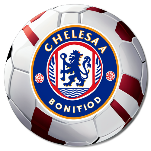 Stiker Menarik Bola Sepak dengan Logo Chelsea dan Brentford