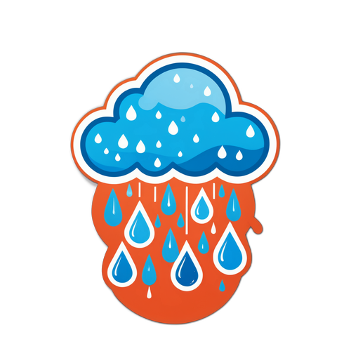 降雨概率貼紙