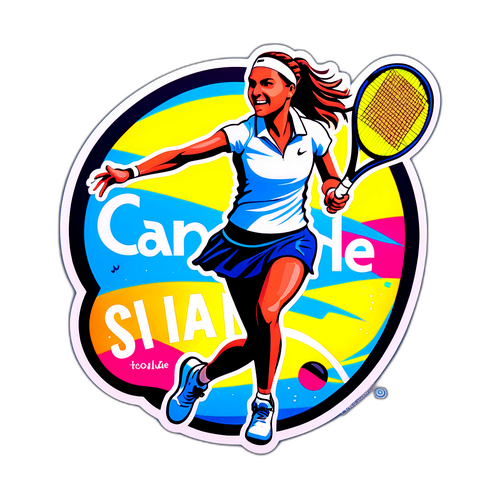 Caroline Dolehide Tennis Sticker