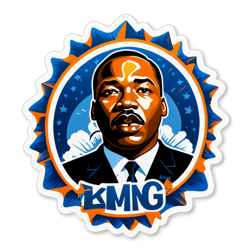 Sticker artistic dedicat lui Martin Luther King