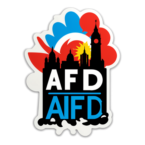 Moderne og dristig AfD-klistremerke