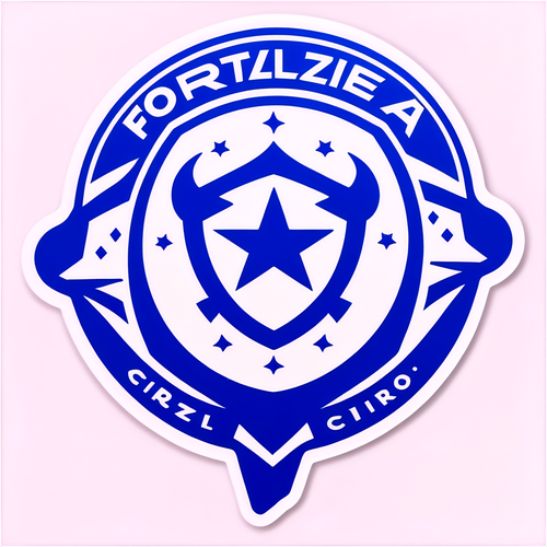 Sticker de los logotipos entrelazados de Fortaleza y Cruzeiro