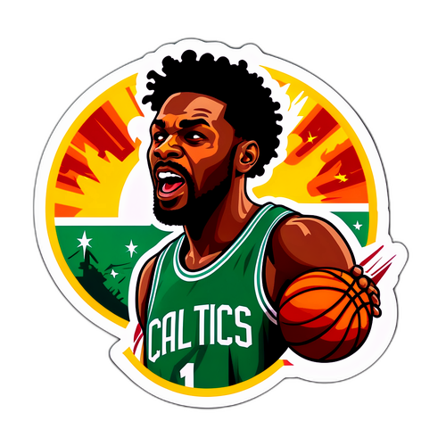 Sticker que celebra una jugada impresionante de los Celtics
