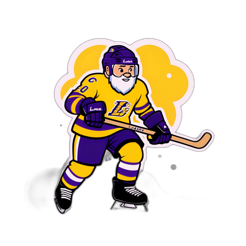 Växjö Lakers maskot i en rolig pose