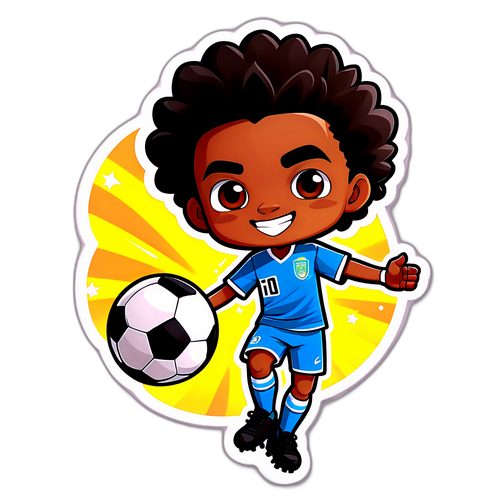 Adesivo di un Personaggio di Calcio