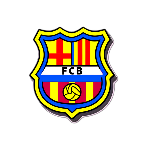 FC Barcelona Renkleri ve Logosuyla Dekore Edilmiş Eğlenceli Sticker